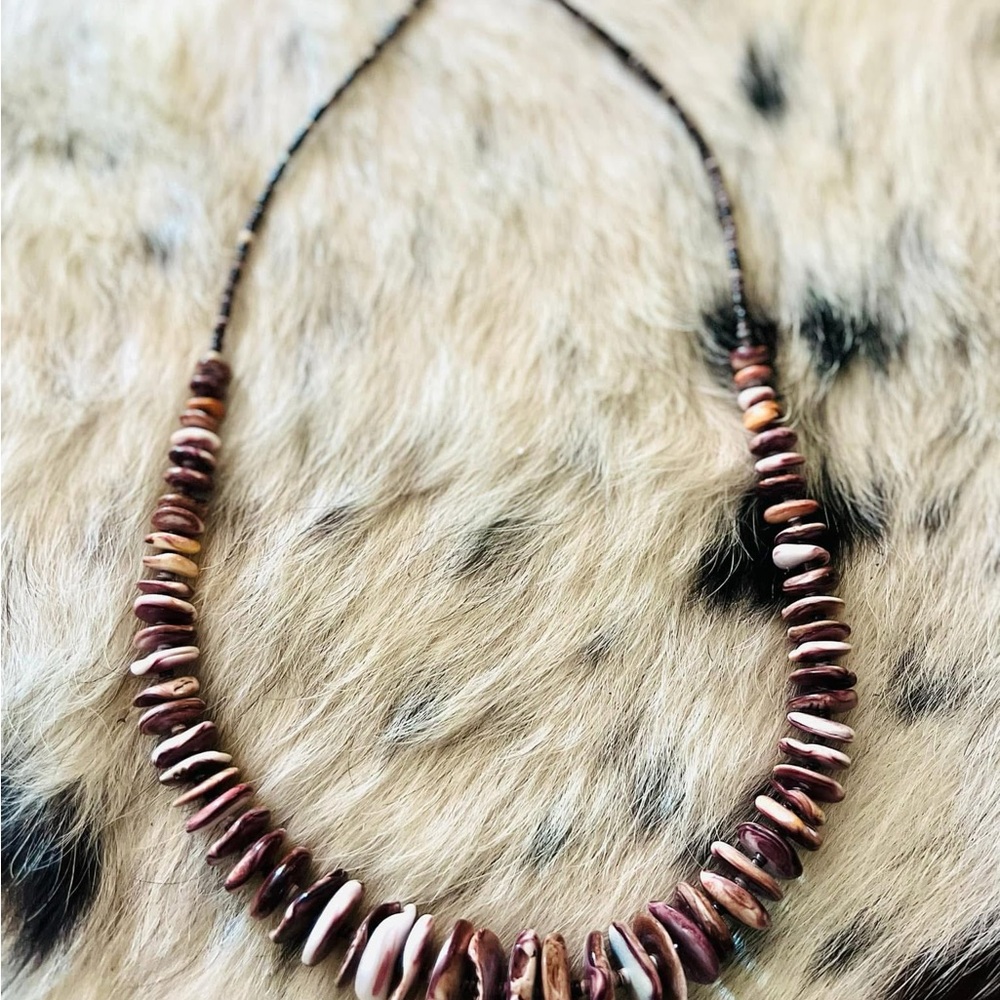 Elegant Purple Spiny Oyster Necklace